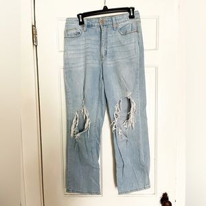 Universal Thread Distressed light wash straight leg jeans